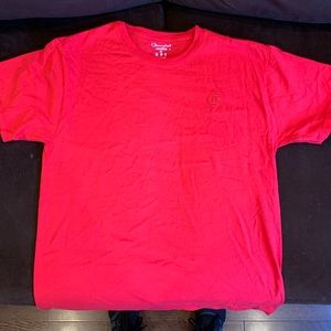 Red Champion Men’s T-Shirt Embroidered Logo Medium